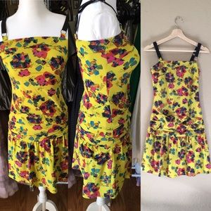 Rachel Roy Lime green low scrunch dress